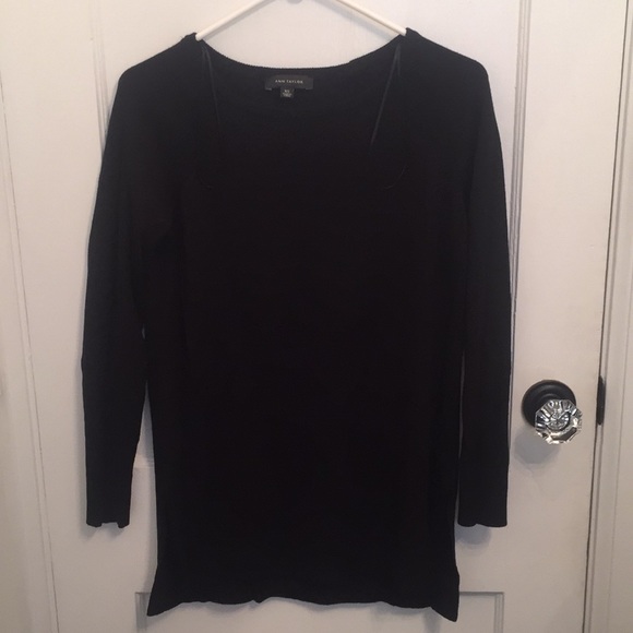 Ann Taylor Sweaters - Ann Taylor Tunic Sweater Boatneck Black